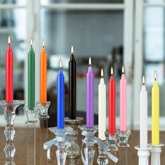 Howemon 40 Pack Assorted Color Spell Chime Candles, 4 Black, 4″40pcs-Colored