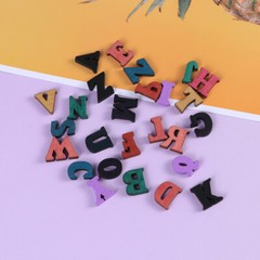 200Pcs Kids Mini Toys Wood Letters Christmas Slice Small Trinkets Log