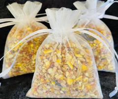 50 White Organza Birdseed Bags, Organic Wedding Toss , All Natural, Eco-friendly