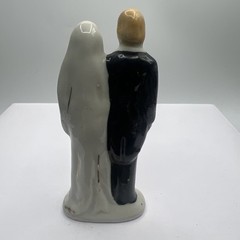 Antique Porcelain Wedding Cake Top Bride and Groom Occupied Japan 3.75”