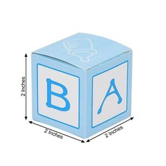 25 BLUE 2″ CUBE Baby Shower Party FAVOR BOXES Party Events Decorations Supplies