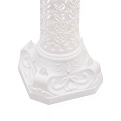 4-Pieces 34.65 In. H White Wedding Roman Decorative Stand Column Flower Holder W