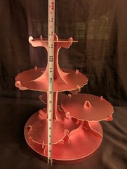 13-in tall 5 Tier Rose Gold Pink Cardboard Cupcake Stand Set Wedding/Tea Party