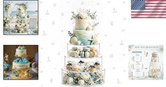 Clear Fillable Cake Stand Set for Parties, 3 Sizes