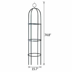 7.9′ Metal Garden Arch Wedding Arbor Outdoor Indoor Chrismas Decor Plant Support