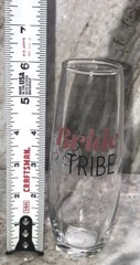 “Bride Tribe” Stemless Bridal Champagne Flute Glass 9.6oz Wedding Bridal Shower