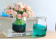 US 12Head Silk Rose Flowers Floral DIY Bridal Wedding Bouquet Home Garden Vibes