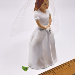 Vintage 1961 Coast Novelty Confirmation Girl / Bride Cake Topper FREE SHIP