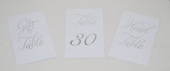 NIB Set of 30 Double-Sided Silver Foiled 4″ X 6″ Event Table Number Cards 32pc