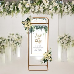 4.9ft Wedding Sign Stand Metal Gold Poster Display Stand Wedding Welcome Stand