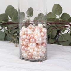 200 Assorted BLUSH ROSE GOLD Faux PEARL BEADS Vase Fillers DIY Crafts Party