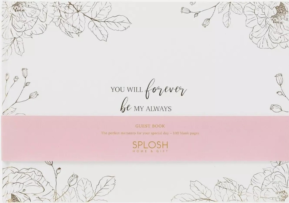 Splosh Wedding Guest Book You Will Forever Message Blank Book GIft Diary WDE114