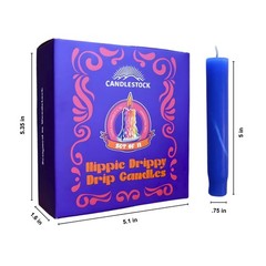 Candlestock Hippie Drippy Drip Candles – Pack of 11 Dripping 1 Of Each Color