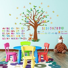 Pajean 4 Sheets Alphabet & Number Wall Decals for Kids Numbers Learning Child…