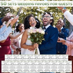 Sasylvia 50 Sets Wedding Favors for Guests Bracelets Bulk Adjustable…