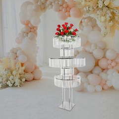 Metal Wedding Flower Stand Crystal-like Pedestal Stand 10kg/22lbs For Parties