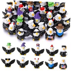 32 Pack Bald Eagle Toy Figures, Novelty Tiny Bald Eagle 10 Style of Bald Eagle