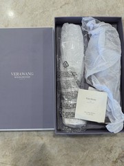 Vera Wang Wedgwood Champagne Flutes Bow Clear/Silver 70ml Set of 2