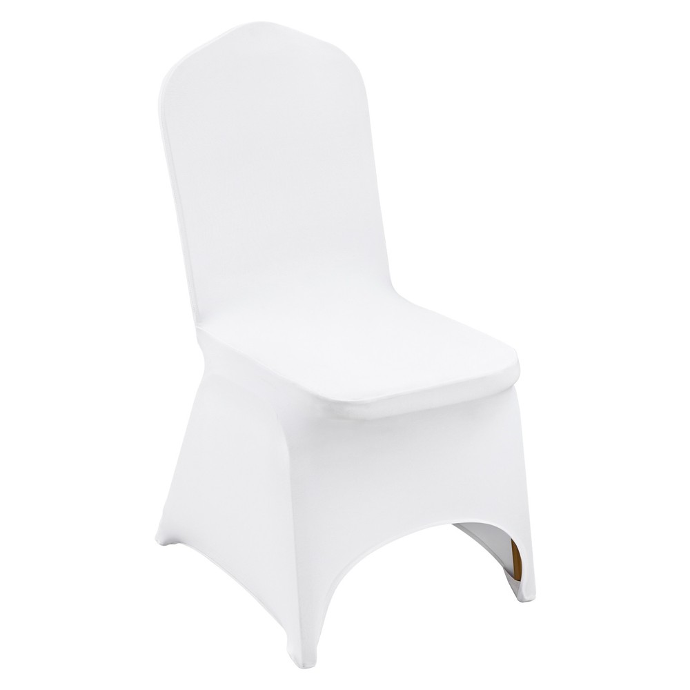 VEVOR 50PCS White Stretch Spandex Folding Chair Covers for Wedding Party Dining