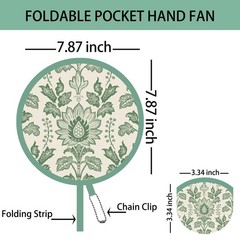 SUJJY 16 Pack Mughal Blooms Foldable Hand Fans with 8 7.8 inches, Multicolor