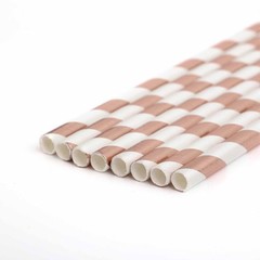 150 pcs 8″ tall Decorative Striped Paper Straws Wedding Party Birthday Tableware