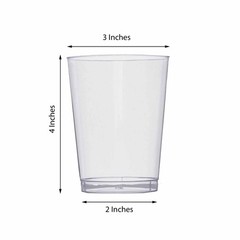 25 pk 10 oz Plastic CLEAR CUPS Disposable Tableware Party Wedding SALE