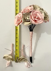 Wuthering Heights Book Pg Wedding Bouquet Set (18 Paper Flwrs + 2 Boutonnières)