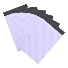 6 Pcs Writing Note Pads, 3 x 5 Inch A7 Lined Refill Paper, Purple