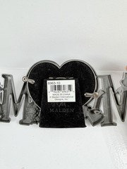 Silver WEDDING PICTURE FRAME MR & MRS metal Mantle Desk Shelf 8″ Malden Intl.