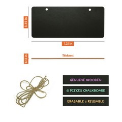 Chalkboard Hanging Signs Erasable Wood Rectangle Small Vintage Rustic Blackbo…