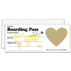 AWSICE Scratch Surprise Boarding Pass, 1 Set Make Your Own DIY Travel Gold-4