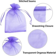 500Pc 3″x4″ Drawstring Organza Bags Jewelry Pouches Wedding Party Favor Gift Bag