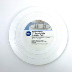 New Wilton 12″ Circle Smooth Edge Plate Seperator for Cake Layers One Circle NWT