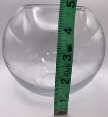 Clear glass fishbowl. Vase Terrarium 5” tall 3 inch opening