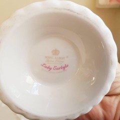 Royal Albert Lady Carlyle Porcelain Candle Holders – Floral Pair, Romantic Engli