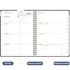Planner 2025-2026 for Women & Men, Weekly and Black（July 2025-June 2026)