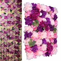 6 Pieces Artificial Silk Flower Wall Panel 60cm*40cm Wedding Decor Background