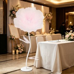 Flower Decoration With Light Pink Large Electric Auto-open Artificial Flower