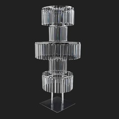 43.3in 6.5kg Round Flower Stand Desktop for Wedding Reception/Party/Home Decor