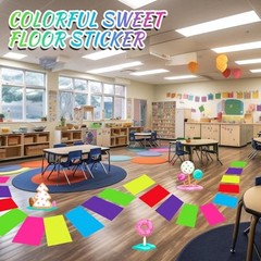 Colorful PVC Floor Stickers Candy Donut Theme Land Runway 16.1 x 10.2 Inch 30