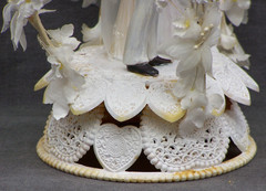 1950’s Wilton Wedding Cake Topper Floral Arch & Bell Blonde Bride 1801-1145