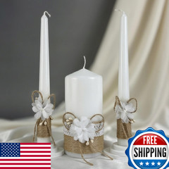 Magik Life Unity Candle Set – Wedding Ceremony Reception 6 Pillar Two 10 Taper