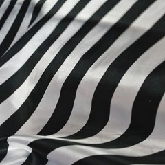 8 BLACK & WHITE STRIPED SATIN TABLECLOTHS 60″x126″ CHARMEUSE PRINT SILK SALE