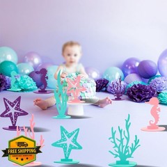Gyufise 12pk Mermaid Felt Table Centerpieces Multi