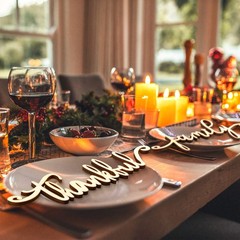 20 Pieces Thanksgiving Decor Thankful Grateful Blessed Wood Cutout Sign Plate