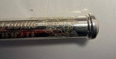 Wedding Certificate Holder Engraved Silver Plated Tube “Cherished Bouquet”