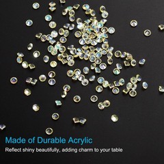 14000Pcs Acrylic Wedding Table Diamonds 3mm Crystals Gems Light Yellow AB