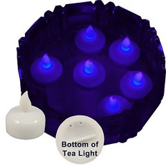 NEW 6 Purple Led Floating Floral Tea Light Candle for Wedding Centerpiece Decor