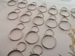 200Pcs 11X18mm Chrome Round Double Rings Hook Connectors Chandelier Lighting