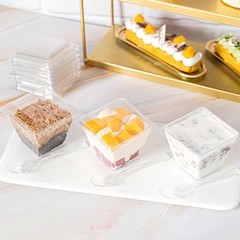 60Pack Plastic Dessert Cups with Lids and Spoons, Mini Plastic 4oz With Lids
